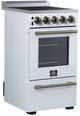 FORNO® Pallerno Alta Qualita 20" White Pro Style Electric Range-1