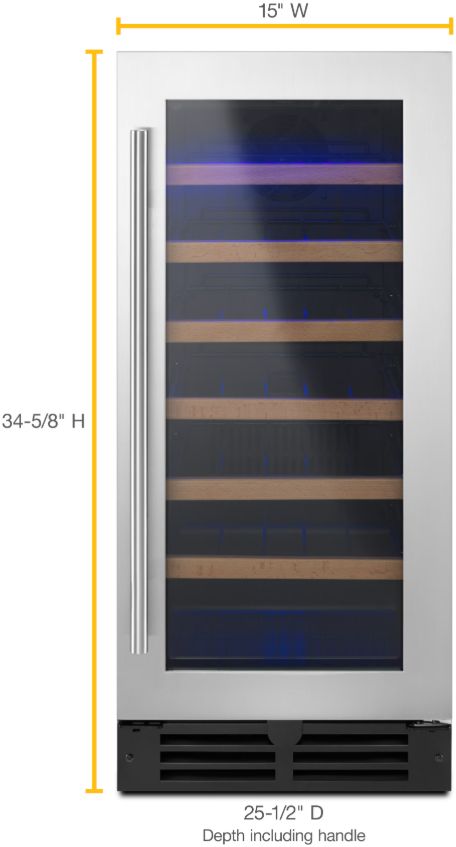 Whirlpool® 15" Stainless Steel Wine Cooler-2