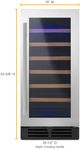 Whirlpool® 15" Stainless Steel Wine Cooler-2