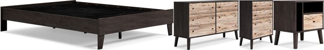 Signature Design by Ashley® Piperton 4-Piece Black Queen Platform Bed Set-0