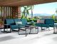 Homecrest™ Outdoor Living Customizable Infiniti Aluminum Outdoor Coffee Table-1