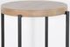 Sunny Designs™ Durango Weathered Brown Round Chairside Table with Black Metal Base -3