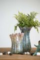 A & B Home Blue/Pink Twilight Blown Glass Vase-3