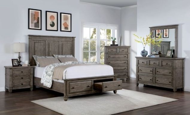 Furniture of America® Durango Warm Gray Queen Panel Bed-4