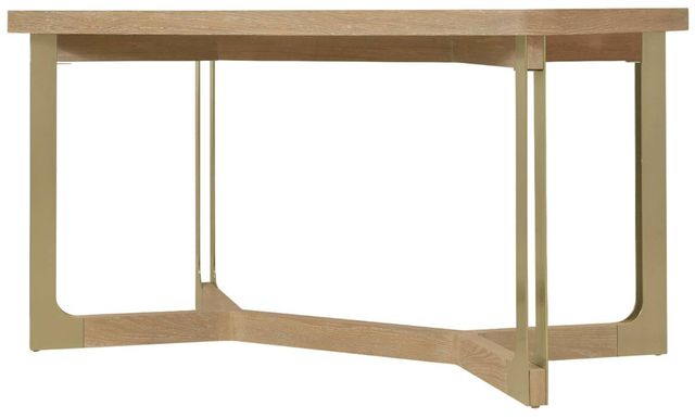 Hooker® Furniture Banyon Bay Desert Oak Counter Gathering Table with Brushed Brass Base-3