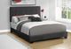 Monarch Specialties Inc. Black Upholstered Queen Panel Bed-1