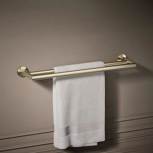 KOHLER® Components® Vibrant French Gold Double Towel Bar-1