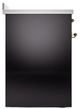 Ilve® Nostalgie II Noblesse 30'' Glossy Black Pro Style Induction Range with Brass Trim-2