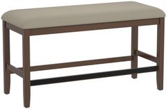 Emerald Home Seneca Beige/Walnut Brown Gathering Height Bench