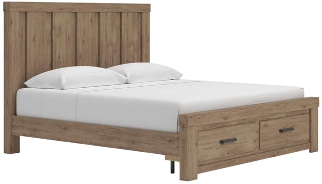 Signature Design by Ashley® Oliandon Light Brown King Panel Storage Bed-0