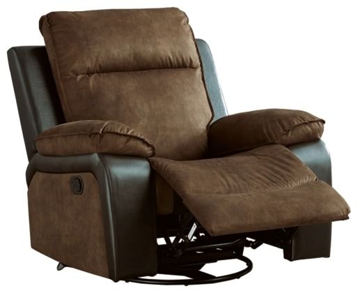 Signature Design by Ashley® Woodsway Brown Swivel Glider Recliner-1