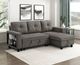Homelegance® Robinson 3-Piece Dark Brown Sectional with Reversible Chaise-1