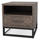Hampton Distressed Gray End Table-0