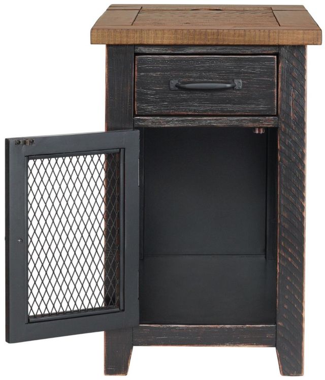Martin Svensson Rustic Honey Chairside Table with Black Base-2