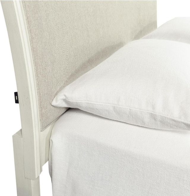 aspenhome® Charlotte White Upholstered Low Profile Twin Panel Bed-2
