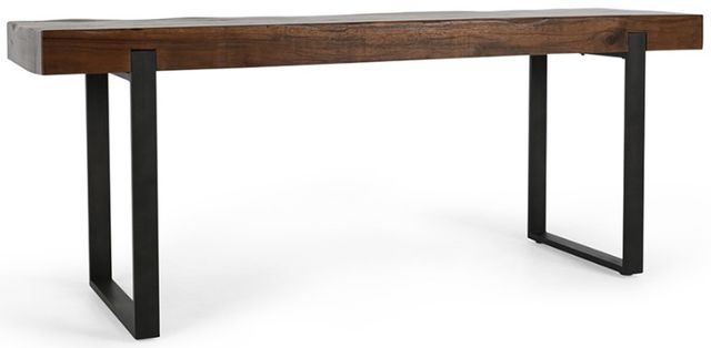Classic Home Duarte Reclaimed Brown Counter Table with Black Base