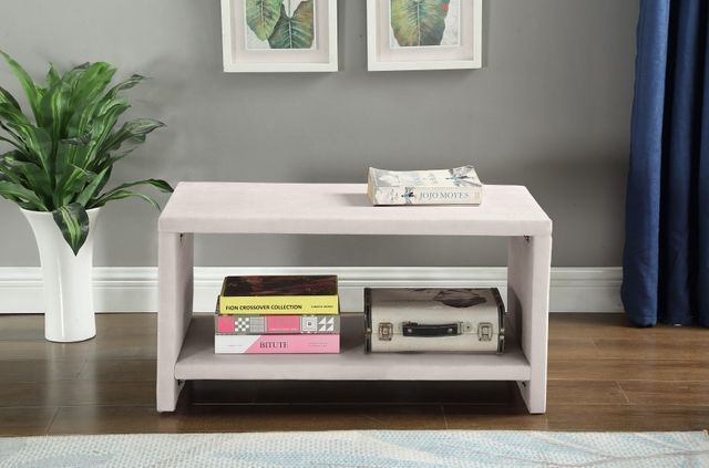 Meridian Furniture Cleo Cream Velvet Nightstand-3