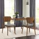 Armen Living Kalia 2-Piece Charcoal/Walnut Dining Side Chair Set-1