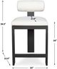 Uttermost® Bolster Back Java Black/Oyster Aluminum/Fabric Outdoor Counter Stool-2