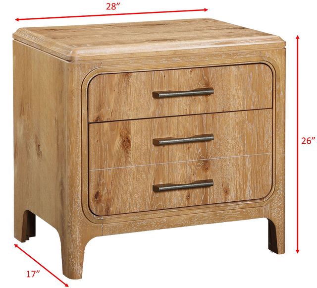 Crown Mark Westcott Cerused Natural Nightstand-2