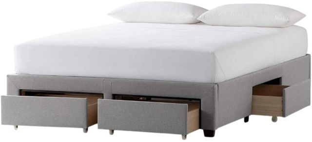 Malouf® Watson Stone King Upholstered Storage Platform Bed-2
