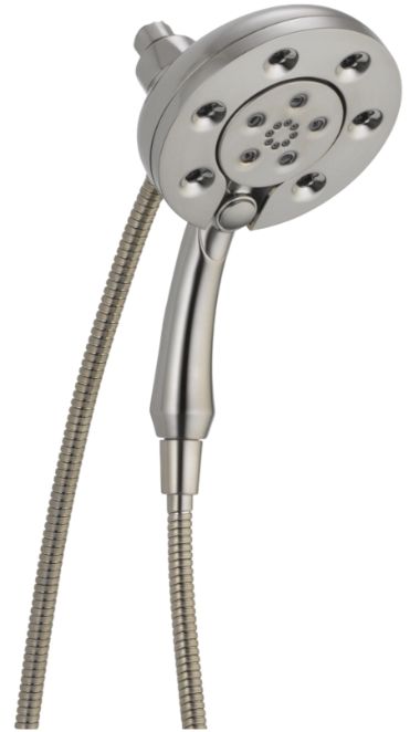 Delta Universal Showering Lumicoat® Stainless H2Okinetic® In2ition® 4-Setting Two-in-One Shower-0