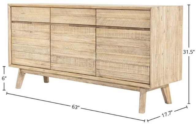 LH Home Gia Light Driftwood Sideboard -1
