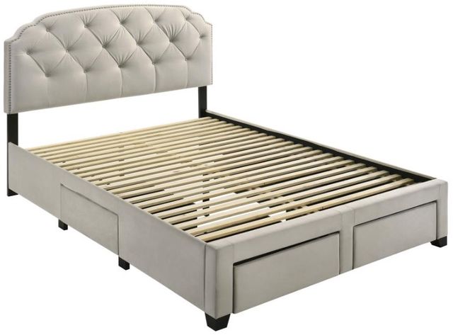 Coaster® Marianna Cream Full Upholstered Panel Bed-2
