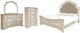 Signature Design by Ashley® Realyn 4-Piece Chipped White Queen Upholstered Panel Bed Set-0