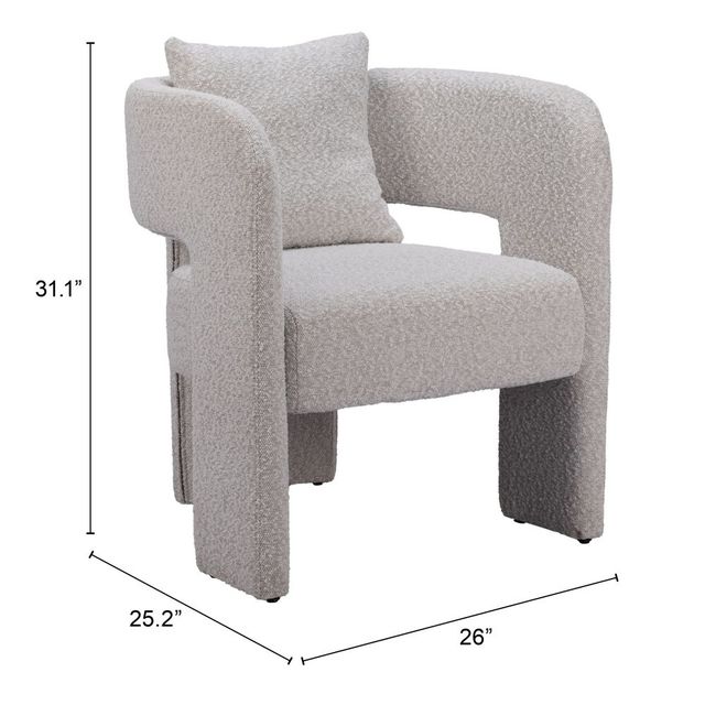 Zuo® Modern Melilla Misty Gray Dining Chair-1