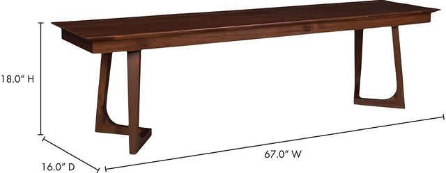 Moe's Home Collection Godenza Brown Bench-1
