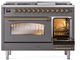 Ilve® Nostalgie II Series 48" Graphite Matte Pro Style Dual Fuel Range-4