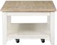 Liberty Furniture Summerville Wirebrushed Gray Cocktail Table with Soft White Wash Base-2