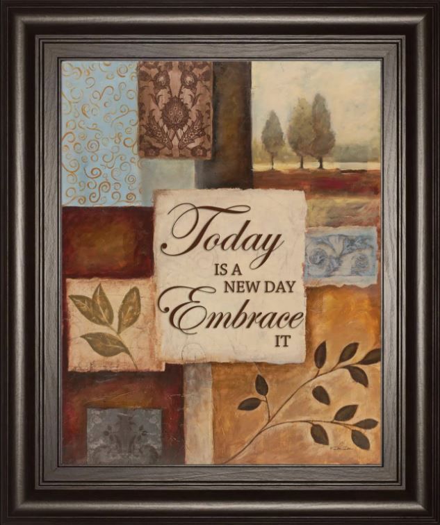 Classy Art New Day by Dee Dee Framed Print Wall Art-0