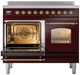 Ilve® Nostalgie II Series 40" Burgundy Pro Style Induction Range-2