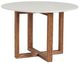 Tommy Bahama® Furniture Palm Desert Arcadia Marble Top Breakfast Table with Brown Wooden Base-0
