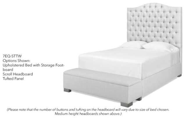 Parker Southern Customizable Dream Creations Scroll Upholstered Headboard-1