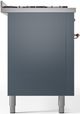 Ilve® Nostalgie II Series 60" Blue Grey Pro Style Dual Fuel Range-3
