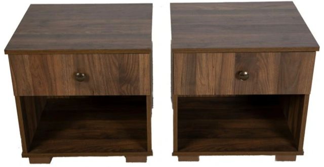 Bernards Rachel 3-Piece Brown/Taupe King Panel Bedroom Set-3