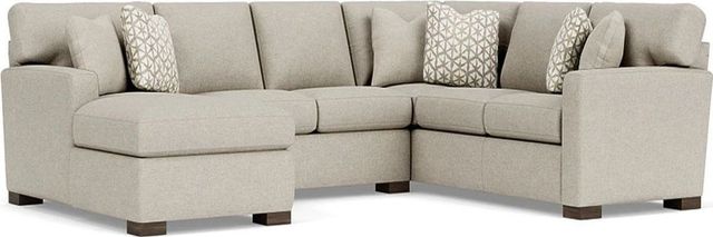 Flexsteel® Bryant 3-Piece Silver Driftwood Left-Arm Facing Sectional and Chaise