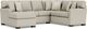 Flexsteel® Bryant 3-Piece Silver Driftwood Left-Arm Facing Sectional and Chaise-0