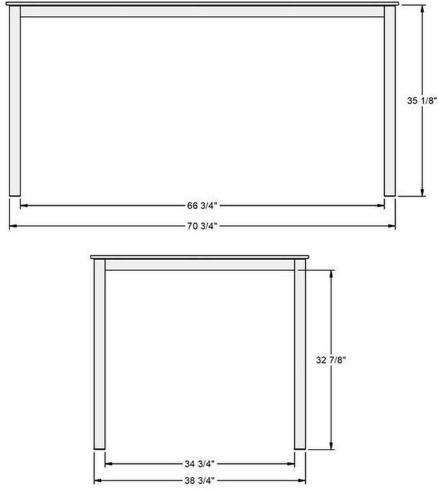 Amisco Customizable Bennington 72" Black Italian Porcelain Counter Height Table-2