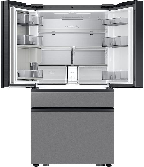 Samsung 36" 28.6 Cu. Ft. Charcoal Glass and Stainless Steel French Door Refrigerator with AI Vision Inside™-1