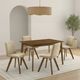 Armen Living Gina Brown/Sand Dining Chair-1
