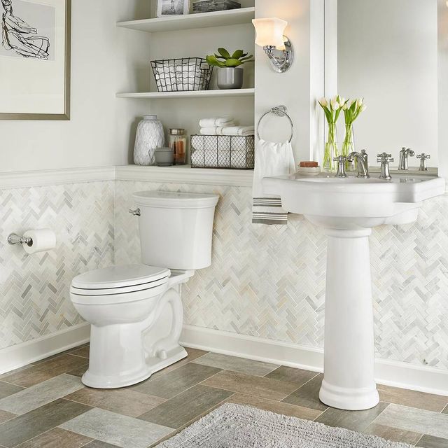 American Standard Heritage VorMax® White Two-Piece Chair Height Elongated Toilet Less Seat 1.28 gpf/4.8 Lpf-3