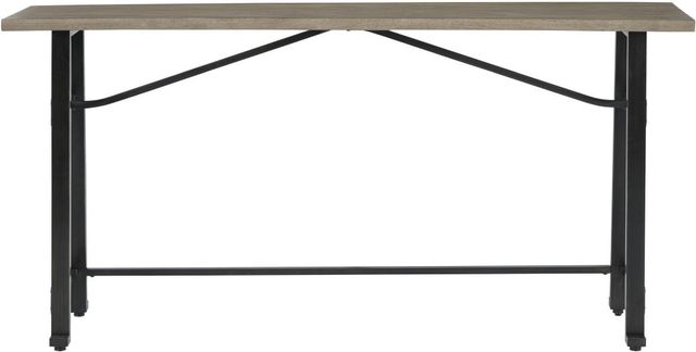 Signature Design by Ashley® Lesterton Light Brown Long Counter Table with Black Trestle Base -1