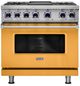 Viking® 7 Series 36" Daffodil Pro Style Dual Fuel Range with Griddle-0