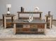 International Furniture Direct Antique Multi-Brown Colored Sofa Table-4