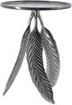 A & B Home Antique Silver Leaf Side Table-0