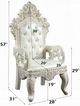 ACME Furniture Adara 2-Piece Antique White/Pearl White Dining Arm Chair Set-2
